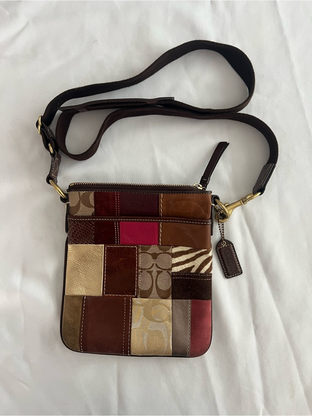 Authentic vintage Coach Patchwork crossbody purse